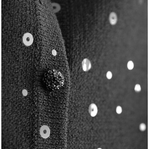 St. John Evening Twinset Santana Knit Paillette Sparkly 2 Piece Jacket Tank M - Picture 8 of 9